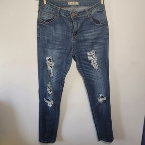 Encore Jeans Blue Ripped Skinny Jeans